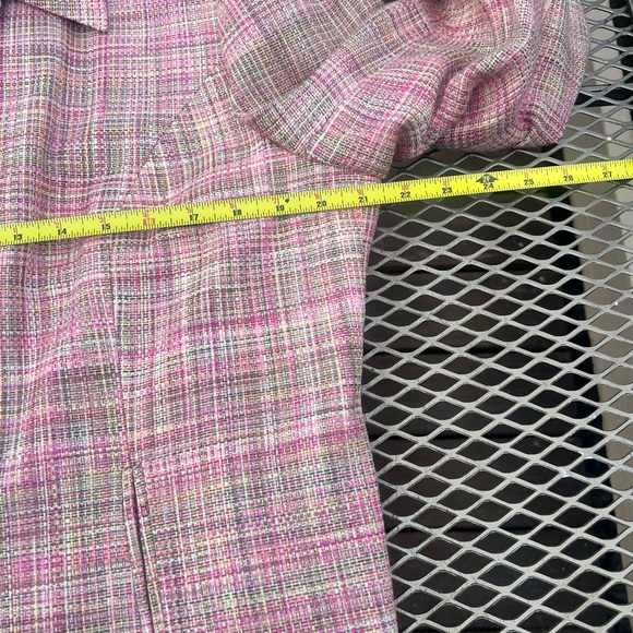 Sag Harbor Pink and Green Tweed Jacket - Size 16p - Picture 11 of 13